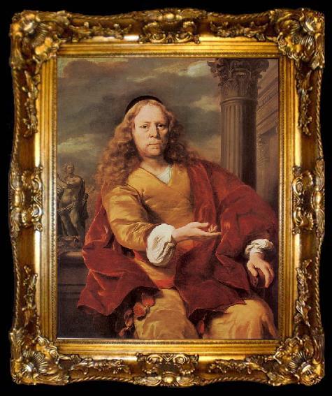 framed  Ferdinand bol Portrait of the Flemish sculptor Artus Quellinus, ta009-2
